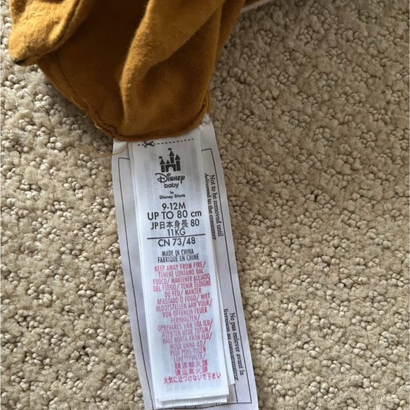 Disney Red and Brown Kids Bodysuit with Hat for Halloween - Picture 3 of 3